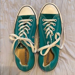 Teal Low Top Converse